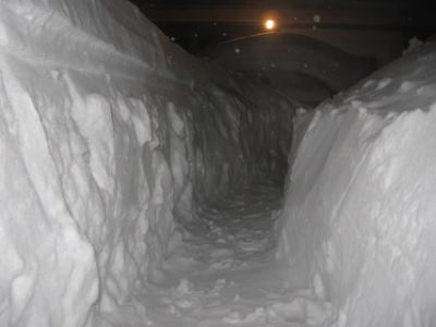 This is the path I was shoveling through our driveway.